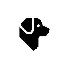 Minimalist Dog Head Vector Illustration for Modern Design