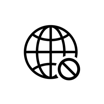 no internet connection vector icon flat design offline symbol