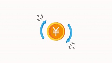 Animated yen coin with arrows depicting currency exchange symbol. Ideal for financial blogs, market reports, and investmentrelated designs.
- Powered by Adobe