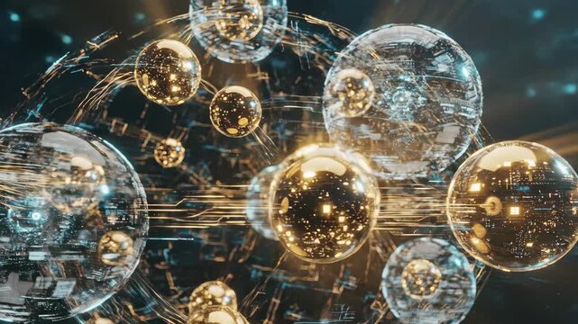 Abstract Visualization of Multiverse Theory and Parallel Universes.