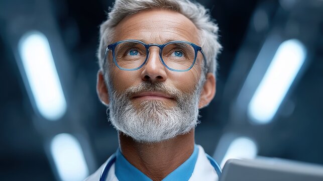 Senior Doctor Portrait - Medical Professional Stock Photo, Physician - Powered by Adobe