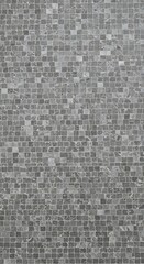 Abstract Mosaic Pattern of Small Square Tiles in Grayscale.