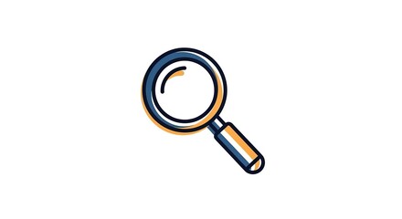 Magnifying glass icon isolated