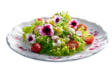 Appetizing shawarma with flowers on a transparent background for designers, marketers and IT professionals. Popular illustration, object, texture. Food, flowers, natural space for text.