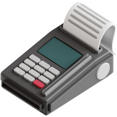 Professionally rendered 3D icon of POS terminals, perfect for e-commerce, payment systems, retail checkout, and online business visuals.