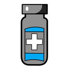 vector illustration of a ampoule medical