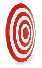One round shooting target isolated on white
