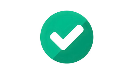 Modern vibrant green checkmark icon symbolizing success approval and completion for business and projects, conveying trust and positive outcomes