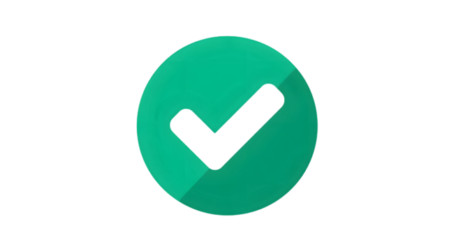Modern vibrant green checkmark icon symbolizing success approval and completion for business and projects, conveying trust and positive outcomes