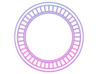 Glowing holographic circular step counter app ui element vector illustration vector