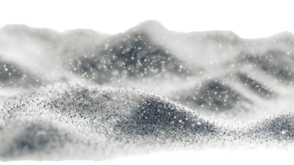 Mesmerizing abstract particles drift through a soft, ethereal landscape creating a sense of wonder and gentle motion perfect for sophisticated design projects