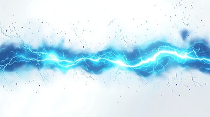 Vibrant blue lightning bolt crackling across white. Powerful, energetic, and futuristic. Ideal for tech, gaming, sci-fi, or power-themed visuals.

