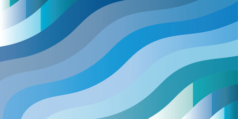 Abstract Blue Wave Background
