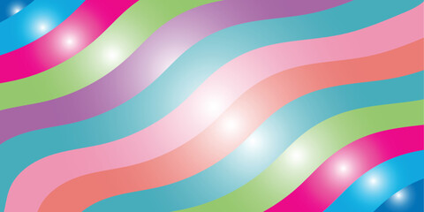 Dynamic Wavy Stripes Colorful Abstract Design