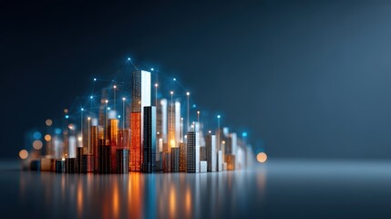 Smart City Stock Photo: Connected Urban Technology Landscape, Cityscape