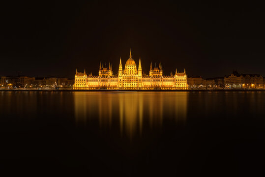 hungarian parliament in budapest - Powered by Adobe