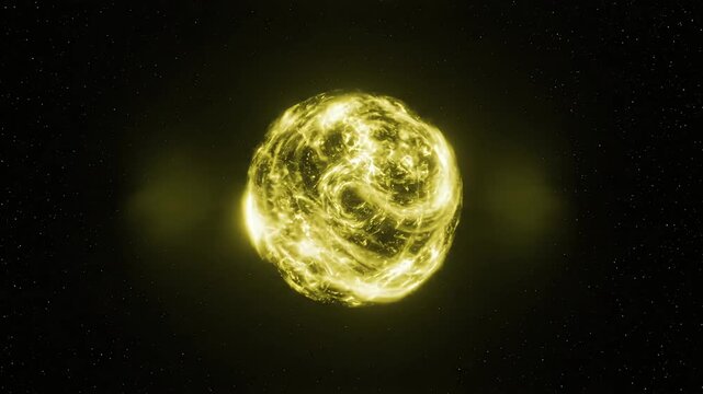 Golden Yellow Energy Core Pulsating in a Dark Cosmic Tunnel with Rushing Light Streaks Abstract Sci-Fi Galactic Warp Speed Hyperspace Motion Background