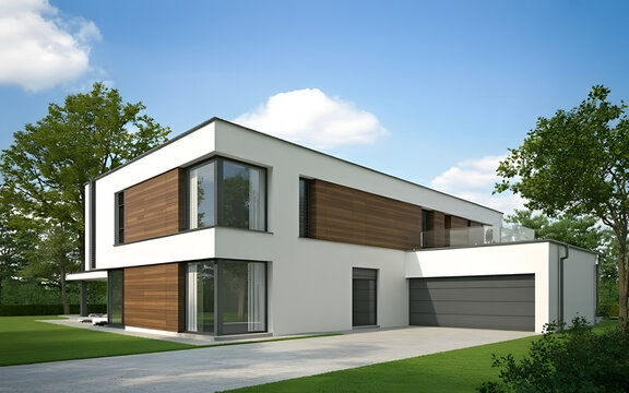 Chantier de construction d'une maison d'architecte
