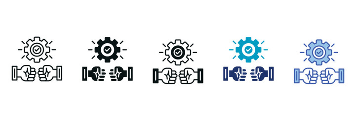 Conflict Revolution Icon Set Consisting of Multiple Styles Vector Illustration