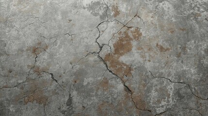 Obraz premium Cracked Concrete Wall Texture – Minimal Industrial Design Background