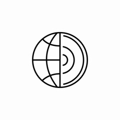 earth core icon sign vector