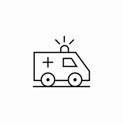 emergency ambulance icon sign vector