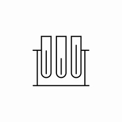sample tubes icon sign vector