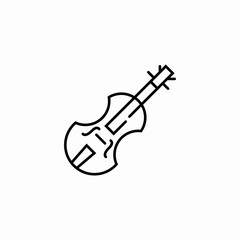 violin instrument icon sign vector