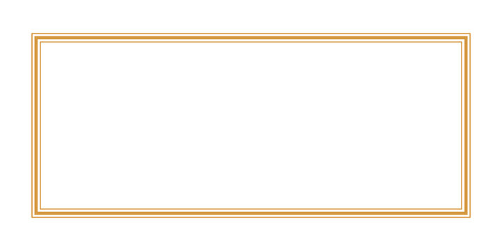 Simple Golden Double Line Rectangle Frame Decorative Border
