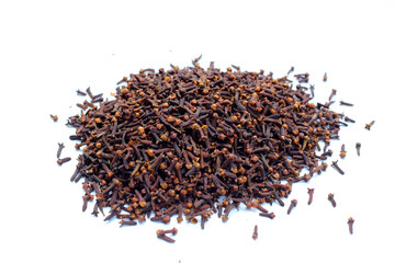 A spice of dried cloves, herbal medicine plant