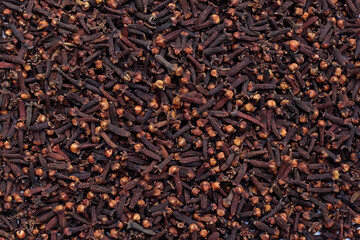 A spice of dried cloves, herbal medicine plant