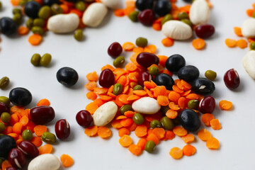 Colorful mixed beans and lentils, packed with plant-based protein and fiber