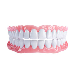 Obraz premium Dentures teeth isolated image on transparent background 