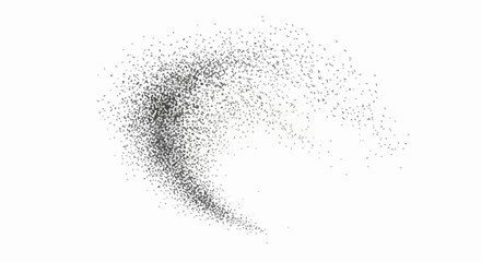 Bird flock formation minimalist nature abstract line art vector.