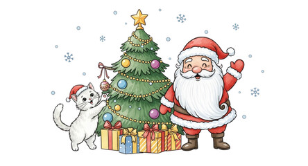 santa claus with gifts