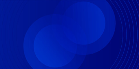 Minimalist blue circle on dark blue background. Modern blue circle texture. Geometric lines futuristic.