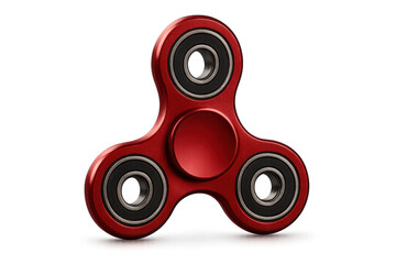 Red metal fidget spinner providing stress relief toy