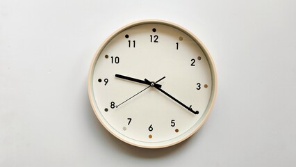 Wall clock on white background.