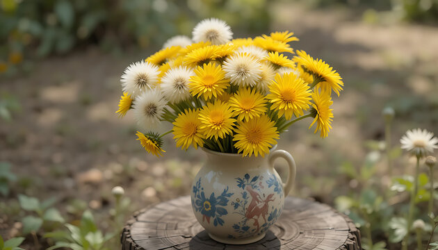 flowers in a vase yellow flowers in a vase bouquet of yellow flowers beautiful view and seen beautiful background and wallpaper hd photo beautiful flowers - Powered by Adobe