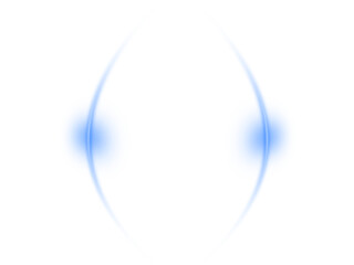 Symmetrical blue light curves with vibrant glowing elements forming a modern abstract pattern.