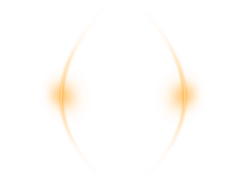 Symmetrical glowing orange abstract lines with luminous energy on a clean white background