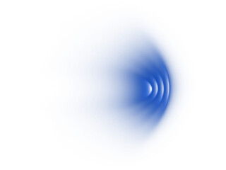 Abstract blue concentric ripples create a dynamic visual effect on a white background.