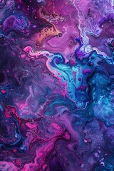 Vibrant Marbled Ink Swirls Dynamic Abstract Background