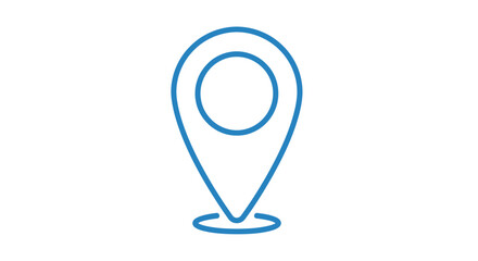 Blue Location Pin Icon Map Marker Vector Illustration