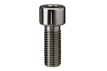 Stainless steel socket cap screw with transparent background