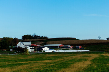 Rural Landscapes in Holmes County, Ohio in Autumn