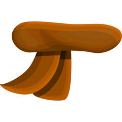 Brown Winter Scarf Accessory Isolated On White Background For Cold Weather Fashion