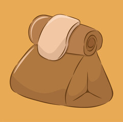 illustration of a paper bag that can be filled with food, food container, food wrapper