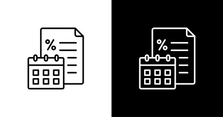 Tax Planning White Icon Set Design