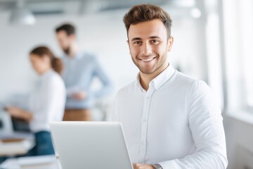 Smart and confident CEO in Modern Office